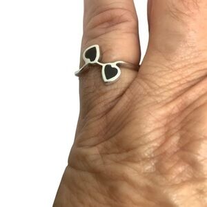 Sterling silver black onyx inlay ring